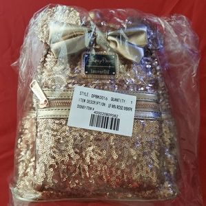 Loungefly Minnie Mouse Rose Gold sequin backpack